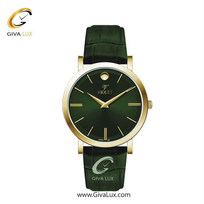 ساعت مچی اورجینال زنانه ویولت VIOLET طلایی | سبز| سبز یشمی تیره| کد رفرنس 0631/2